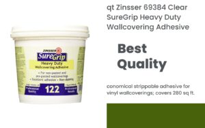 Zinsser SureGrip Heavy Duty Wallcovering Adhesive, 1 qt, for easy wallpaper installation.