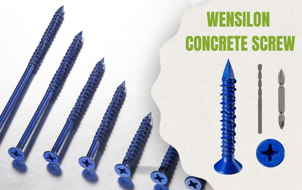 Wensilon concrete screws with drill bits. Effortless home repair.