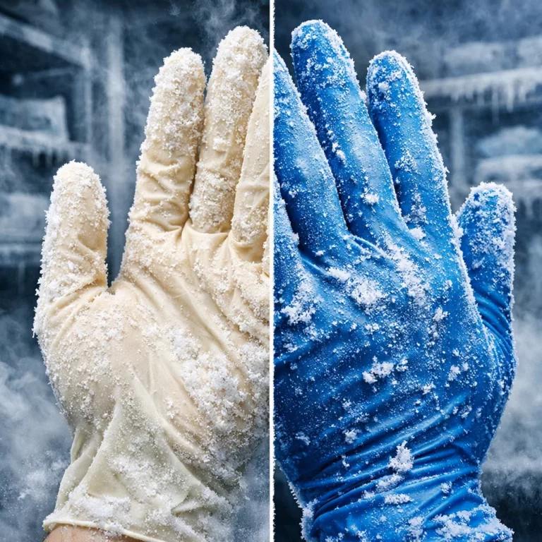 LATEX vs. NITRILE Disposable gloves: WHICH IS THE RIGHT GLOVE FOR -15°C to -20°C COLD?