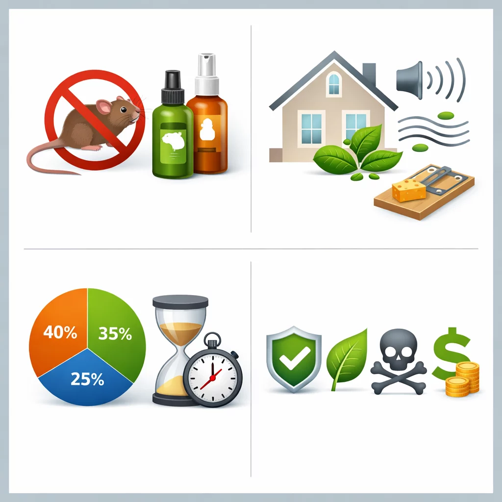 Professional square infographic () for article "All About Mouse Rodent Repellent: A Busy Mom's Complete Guide", section: